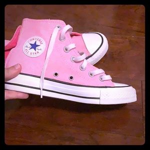 Bright Pink Converse, Size 3